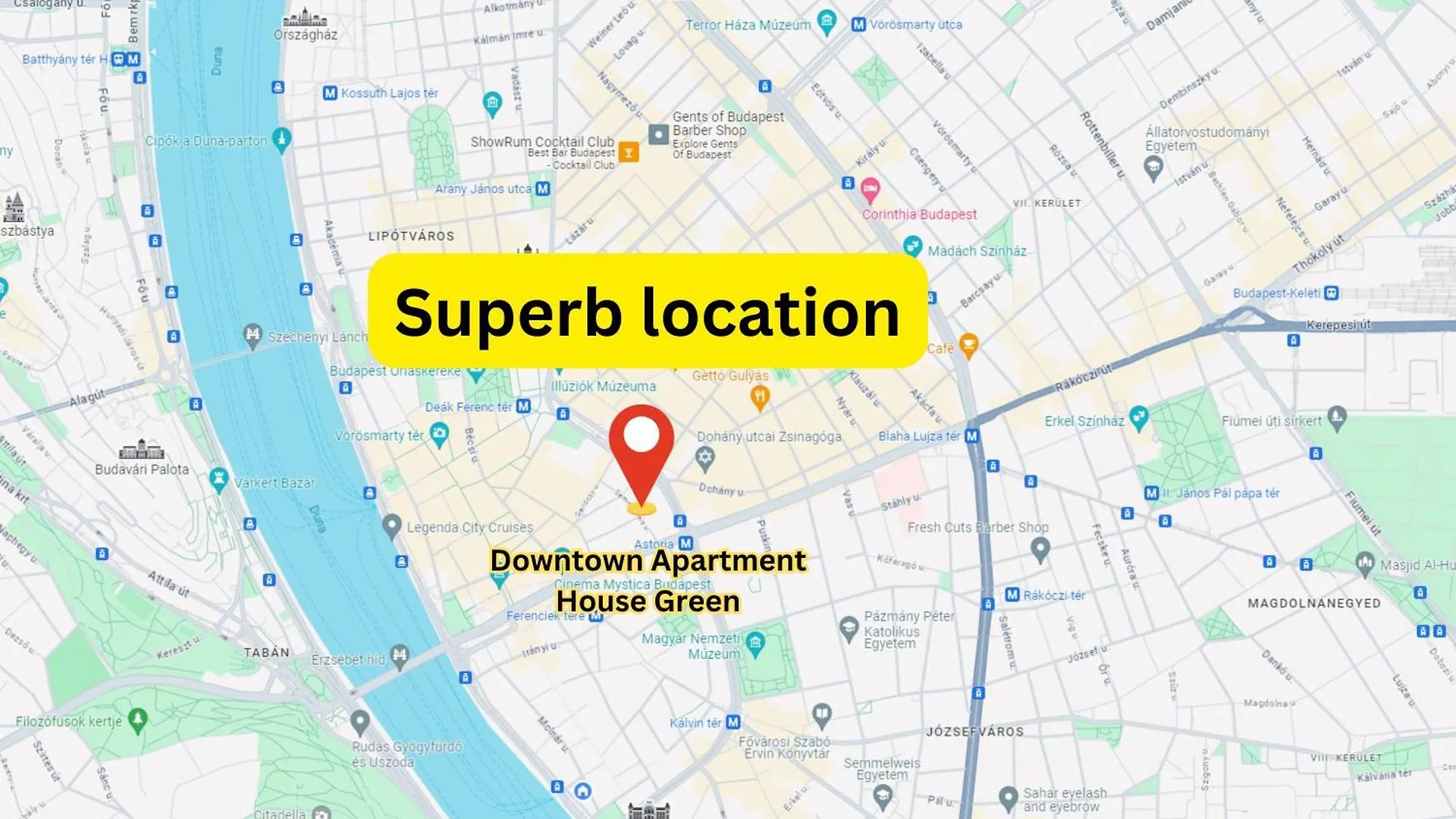 Downtown Apartment House Green 布达佩斯